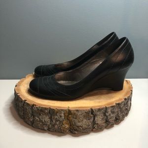 Aldo Black Wedge Heels